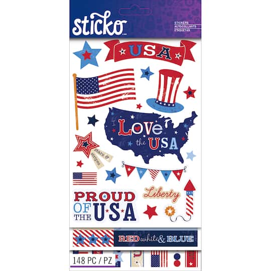 Sticko&#xAE; Patriotic Sticker Flip Pack